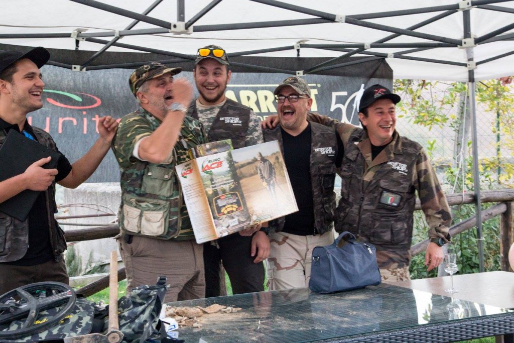 Giovanni "Norcino" Coccia, 1° Classificato, ha vinto un Garrett EuroACE con cuffia, copripiastra, protezione pioggia e un pinpointer Garrett ProPointer II